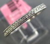 ESTATE .30CT DIAMOND 18KT WHITE GOLD 3D FILIGREE 3/4 ETERNITY ANNIVERSARY RING