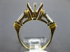 ESTATE .70CT DIAMOND 14KT 2 TONE GOLD BAGUETTE SEMI MOUNT ENGAGEMENT RING #22409