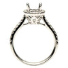 ESTATE .35CT DIAMOND 18KT WHITE GOLD 3D FILIGREE HALO SEMI MOUNT ENGAGEMENT RING