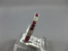 ESTATE .54CT DIAMOND & AAA RUBY 14K WHITE GOLD CLASSIC MILGRAIN ANNIVERSARY RING