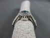 ESTATE .56CT DIAMOND & AAA BLUE ZIRCON 14KT WHITE GOLD 3D HALO ENGAGEMENT RING