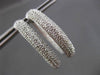 ESTATE WIDE & LARGE 3.0CT DIAMOND 14KT WHITE GOLD 3D DOUBLE SIDED HOOP EARRINGS