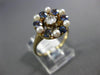 ANTIQUE .85CT OLD MINE DIAMOND AAA SAPPHIRE & PEARL 14K YELLOW GOLD RING #21998