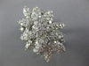 ESTATE EXTRA LARGE 4.28CT DIAMOND 14KT WHITE GOLD 3D FLOWER MULTI LEAF FUN RING