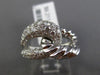 ESTATE 1.14CT ROUND DIAMOND 18KT WHITE GOLD 3D MULTI ROW INFINITY LOVE KNOT RING