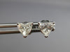 ESTATE .76CT DIAMOND 14KT WHITE GOLD CLASSIC HEART SHAPED STUD EARRINGS #26043