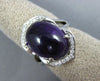 ESTATE LARGE 9.10CT DIAMOND & AAA AMETHYST 14K WHITE GOLD DOUBLE ANCHOR FUN RING