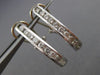 ESTATE 1.10CT DIAMOND 14K WHITE GOLD CLASSIC CHANNEL HUGGIE HOOP EARRINGS #20387
