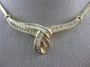 ANTIQUE 1.15CT ROUND & BAGUETTE DIAMOND 14KT YELLOW GOLD TWIST NECKLACE #21580
