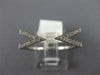 ESTATE .15CT DIAMOND 18KT WHITE GOLD 3D CLASSIC TRIANGULAR TENSION FUN LOVE RING