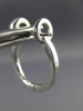 ANTIQUE .80CT DIAMOND 14KT WHITE GOLD CIRCULAR HALO HOOP HUGGIE EARRINGS #15706