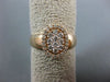 ESTATE WIDE .45 DIAMOND 14KT ROSE GOLD 3D PAVE OVAL CLUSTER LOVE PROMISE RING