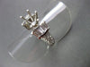 WIDE 1.62CT BAGUETTE & ROUND DIAMOND 14K W GOLD SEMI MOUNT ENGAGEMENT RING 1551