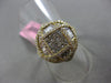 ESTATE 1.02CT MULTI CUT DIAMOND 18KT WHITE & YELLOW GOLD WOVEN CLUSTER FUN RING