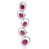 EGL 13.62CT DIAMOND & AAA RUBY 14KT 2 TONE GOLD OVAL CHANDELIER CLIP ON EARRINGS
