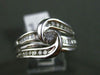 ESTATE WIDE .72CT DIAMOND 14KT WHITE GOLD 3D SEMI BEZEL FRIENDSHIP PROMISE RING