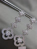 ESTATE LARGE 2.82CT DIAMOND 14K WHITE GOLD JOURNEY MULTI FLOWER HANGING EARRINGS