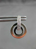 ESTATE .18CT  DIAMOND 14KT WHITE GOLD 3D ETOILE CIRCULAR HANGING EARRINGS #21309