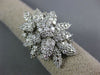 ESTATE EXTRA LARGE 4.28CT DIAMOND 14KT WHITE GOLD 3D FLOWER MULTI LEAF FUN RING
