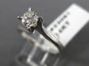 ESTATE .40CT DIAMOND 14KT WHITE GOLD 3D CLASSIC SOLITAIRE ENGAGEMENT RING #23091