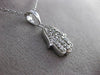 ESTATE .28CT DIAMOND 14KT WHITE GOLD CHAMSA HAND OF GOD FLOATING PENDANT #24457