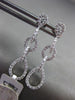 ESTATE .55CT DIAMOND 14KT WHITE GOLD CIRCLE OF LIFE TEAR DROP HANGING EARRINGS