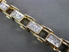 ESTATE WIDE 2.58CT DIAMOND 14KT TWO TONE GOLD 3D INVISIBLE TENNIS BRACELET #3008