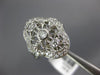 ESTATE WIDE .54CT DIAMOND 14KT WHITE GOLD FILIGREE THREE STONE ANNIVERSARY RING
