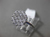 ESTATE LARGE 1.0CT DIAMOND 14K WHITE GOLD CLASSIC PAVE CLUSTER HALO PROMISE RING