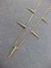 ESTATE .15CT DIAMOND 14KT YELLOW GOLD 3D CLASSIC BY THE YARD SPIKY FUN NECKLACE