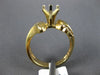 ESTATE .22CT DIAMOND 14K YELLOW GOLD 3D 9 STONE SEMI MOUNT ENGAGEMENT RING #9808