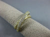 ESTATE WIDE .75CT DIAMOND 14KT 2 TONE GOLD 3D MULTI ROW CRISS CROSS X LOVE RING