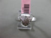 ESTATE .10CT ROUND DIAMOND 14KT WHITE GOLD 3D ETOILE MATTE FINISH TRIANGLE RING