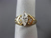 ANTIQUE .86CT DIAMOND 14KT YELLOW GOLD MARQUISE FILIGREE ENGAGEMENT RING #19852
