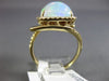 ESTATE 5.73CT DIAMOND & AAA OPAL 14K YELLOW GOLD 3D SQUARE HALO CRISS CROSS RING