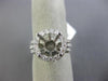 ESTATE LARGE 1.52CT DIAMOND 14KT WHITE GOLD 3D HALO SEMI MOUNT ENGAGEMENT RING