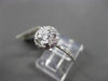 ESTATE 1.17CT ROUND DIAMOND 14KT WHITE GOLD HALO 3D SOLITAIRE ENGAGEMENT RING