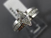 ESTATE .73CT MARQUISE CUT DIAMOND 14KT WHITE GOLD CLASSIC ENGAGEMENT RING #15442