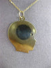 ESTATE 14KT YELLOW GOLD HANDCRAFTED HAPPY BABY BOY FLOATING CHARM PENDANT #24271