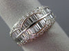 ESTATE WIDE 2.13CT ROUND & BAGUETTE DIAMOND 18KT WHITE GOLD 3D ANNIVERSARY RING