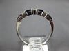 ESTATE 1.24CT DIAMOND & AAA BAGUETTE SAPPHIRE 14K WHITE GOLD 3D ANNIVERSARY RING