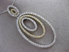 ESTATE LARGE 2.21CT DIAMOND 18KT WHITE & YELLOW GOLD MULTI OVAL FLOATING PENDANT