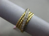 ESTATE .36CT DIAMOND 14KT WHITE & YELLOW GOLD 3D MULTI ROW CRISS CROSS LOVE RING