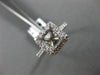 ESTATE LARGE .4CT DIAMOND 14K WHITE GOLD CLASSIC HALO SEMI MOUNT ENGAGEMENT RING