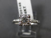 ANTIQUE .60CT DIAMOND 14K WHITE GOLD 3D FILIGREE FISHTAIL ENGAGEMENT RING #20145