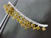 ESTATE 3.58CT WHITE & INTENSE YELLOW DIAMOND 18KT 2 TONE GOLD ELONGATED EARRINGS