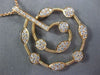 ESTATE LARGE .77CT DIAMOND 18KT ROSE GOLD 3D FLOWER PAVE FLOATING LOVE PENDANT