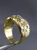 ESTATE LARGE .90CT DIAMOND 14KT 2 TONE GOLD ETOILE CHANNEL COCKTAIL RING #7287