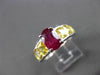 ANTIQUE 2.77CT RUBY & YELLOW SAPPHIRE 18KT WHITE GOLD CLASSIC ENGAGEMENT RING