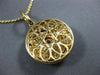 LARGE 2.02CT DIAMOND & YELLOW SAPPHIRE 18K YELLOW GOLD 3D CIRCULAR SWIRL PENDANT